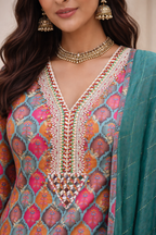 Forest Jewel Teal Suit