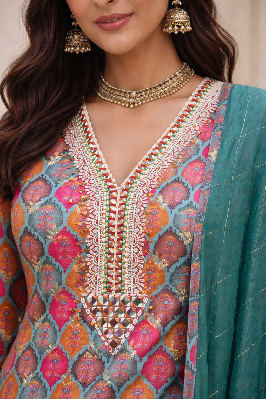 Forest Jewel Teal Suit