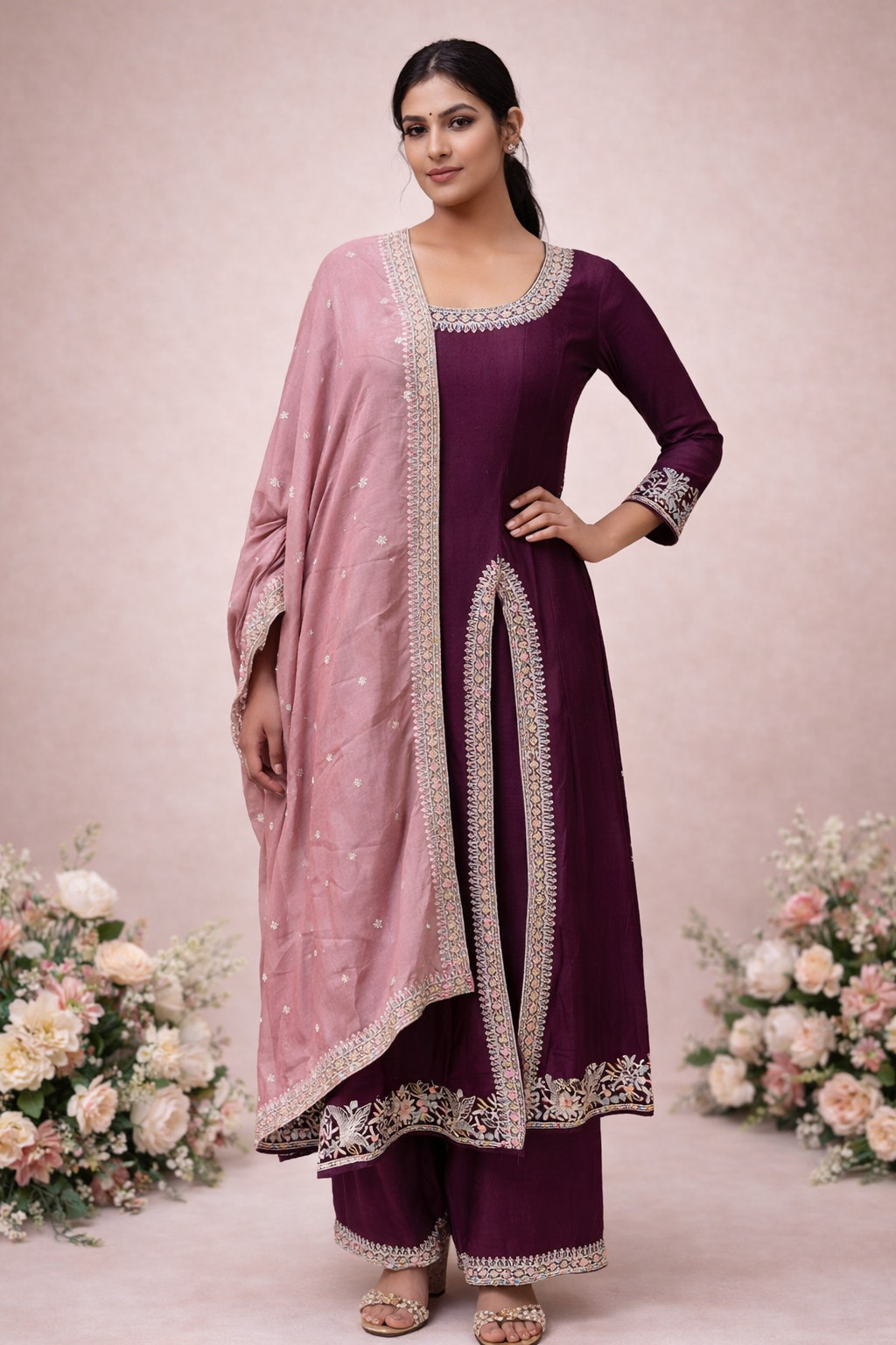 Wine Blush Regal Grace Set