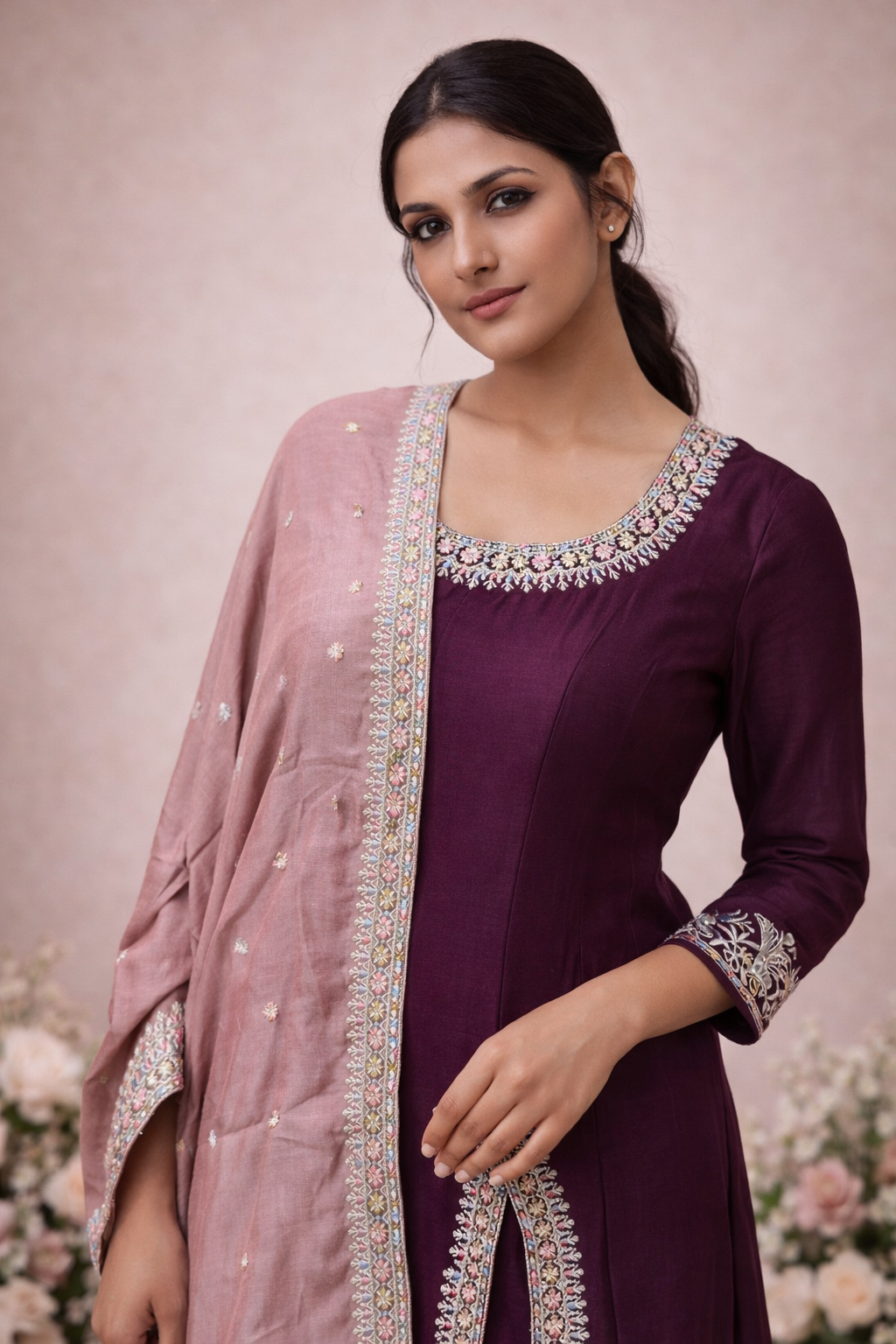 Wine Blush Regal Grace Set