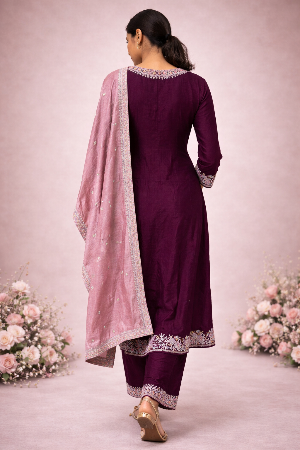 Wine Blush Regal Grace Set