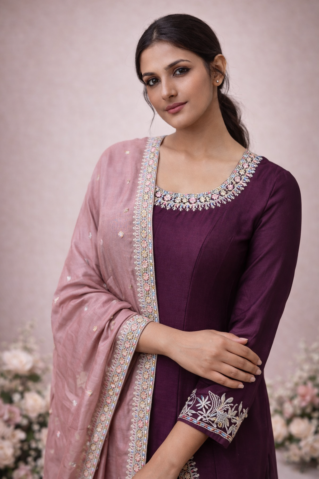 Wine Blush Regal Grace Set