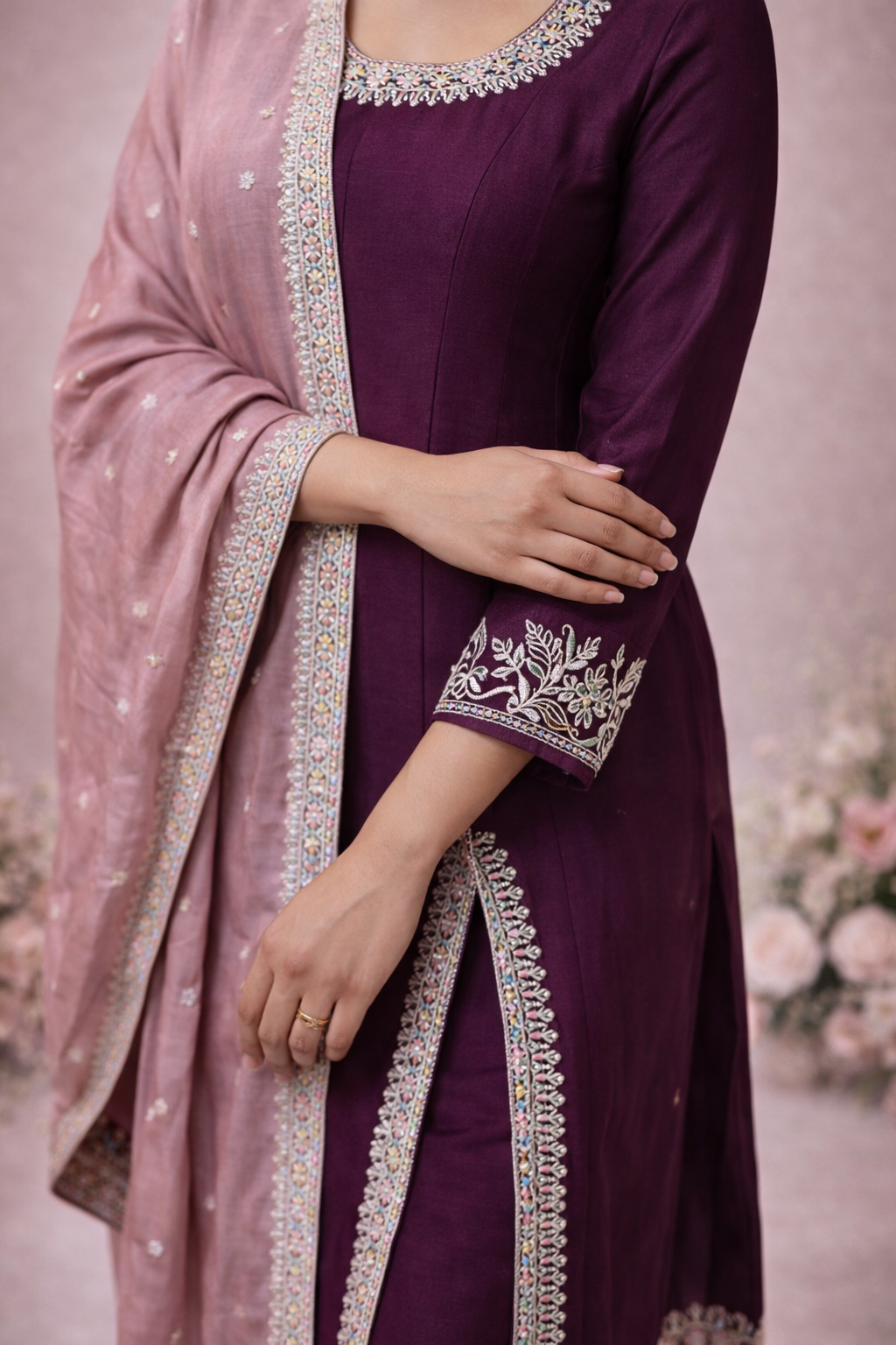 Wine Blush Regal Grace Set