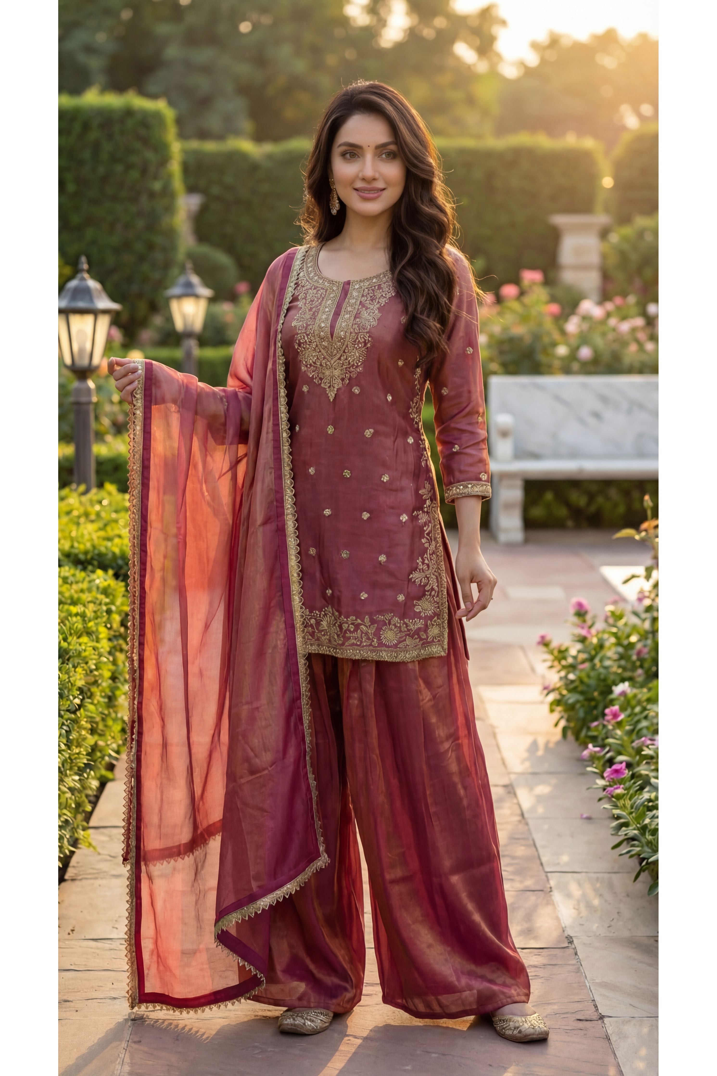 Rose Gold Straight Fit Fandy Dress