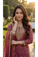 Rose Gold Straight Fit Fandy Dress