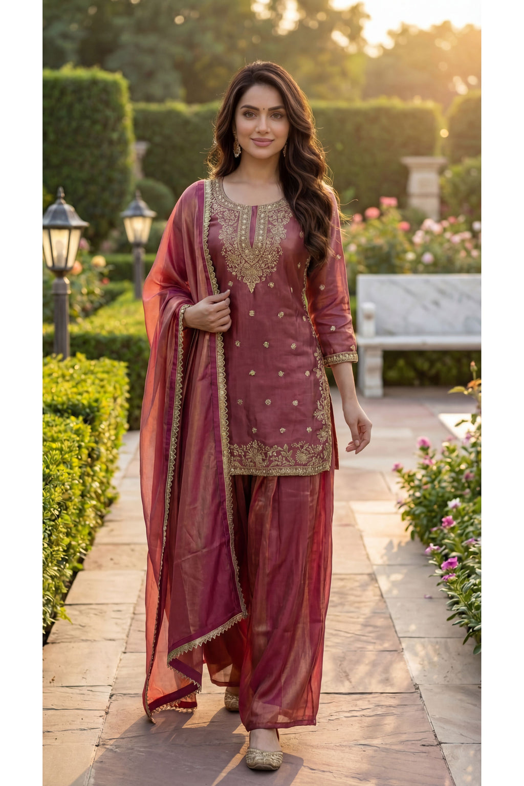 Rose Gold Straight Fit Fandy Dress