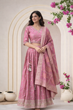 Gulrida Rose Banarasi Lehenga Set