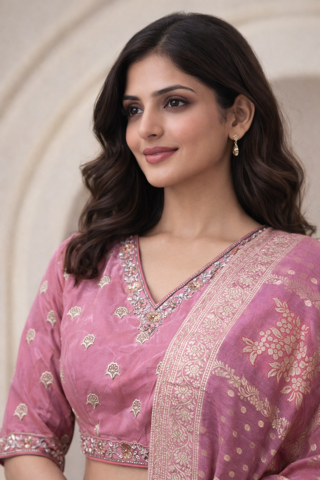 Gulrida Rose Banarasi Lehenga Set