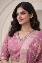 Gulrida Rose Banarasi Lehenga Set
