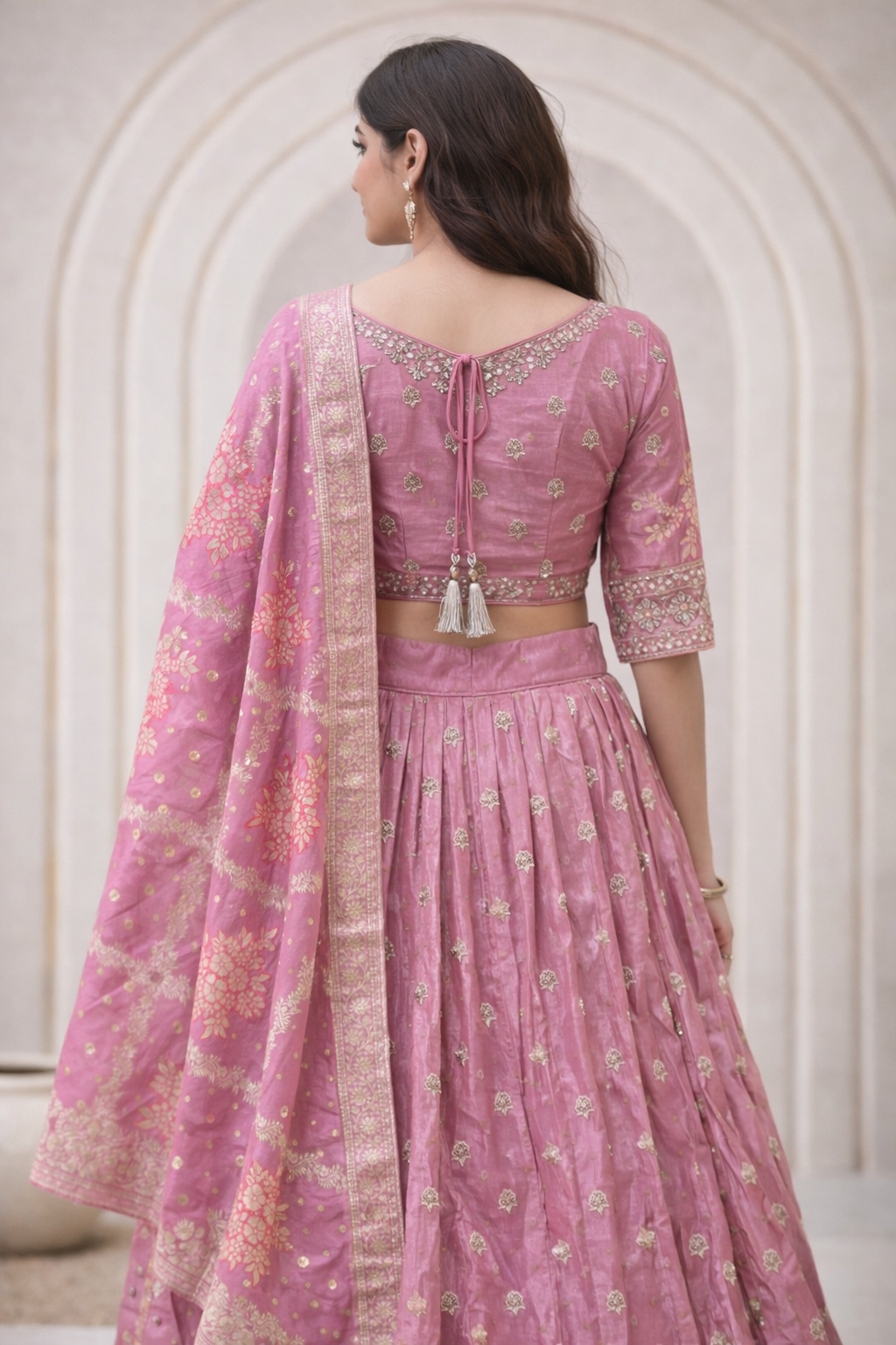 Gulrida Rose Banarasi Lehenga Set