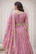 Gulrida Rose Banarasi Lehenga Set